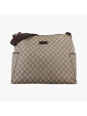 Gucci GG Plus Supreme Khaki Canvas Tote
